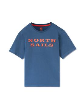 Camiseta North Sails Logo Jersey Azul Para Hombre