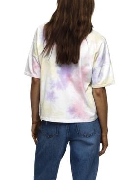 Camiseta Only Zoey Life Blanco Tie Dye Para Mujer