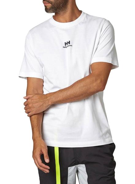 Soportar En Desconocido Camiseta Helly Hansen Logo YO20 Blanco Para Hombre