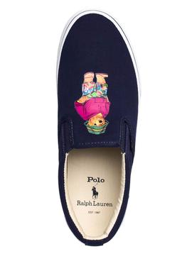 Zapatillas Polo Ralph Lauren Canvas Marino Hombre