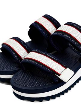 Sandalias Tommy Hilfiger Color Pop Marino Mujer