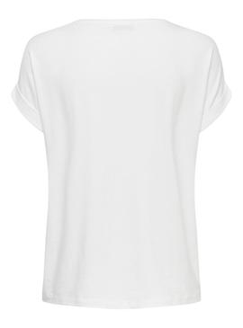 Camiseta Only Moster Blanca Para Mujer