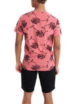 Camiseta Superdry Aop Supply Rosa Para Hombre