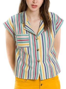 Camiseta Naf Naf Rayas Multicolor Para Mujer