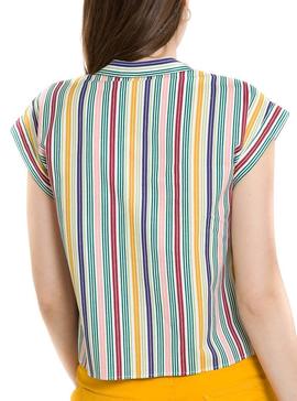 Camiseta Naf Naf Rayas Multicolor Para Mujer
