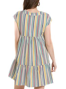 Vestido Naf Naf Rayas Multicolor Para Mujer