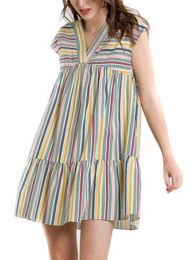 Vestido Naf Naf Rayas Multicolor Para Mujer