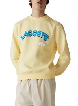 Sudadera Lacoste Live Logo Amarillo Hombre Mujer