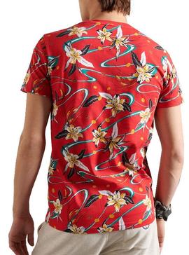 Camiseta Superdry Aop Pocket Rojo Para Hombre