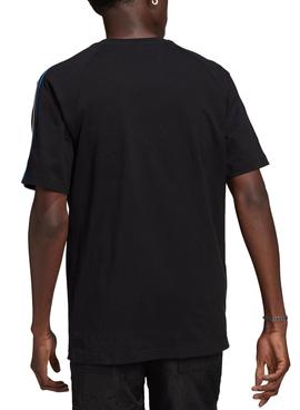 Camiseta Adidas Adicolor Tricolor Negro Hombre
