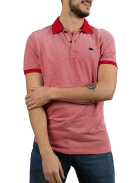 Polo Klout Jaspeado Rojo para Hombre