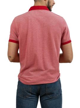 Polo Klout Jaspeado Rojo para Hombre