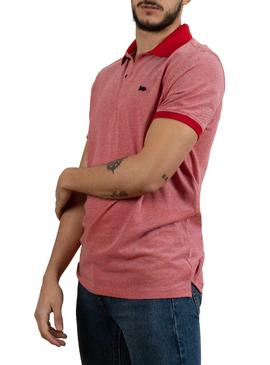 Polo Klout Jaspeado Rojo para Hombre