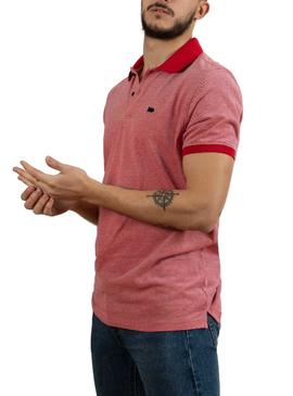 Polo Klout Jaspeado Rojo para Hombre