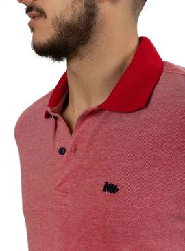 Polo Klout Jaspeado Rojo para Hombre