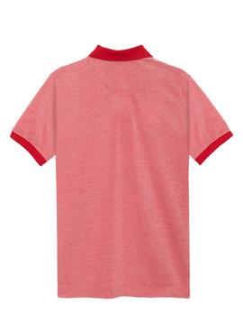 Polo Klout Jaspeado Rojo para Hombre