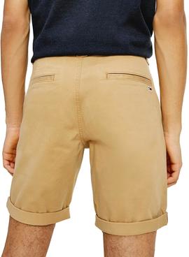 Bermuda Tommy Jeans Scanton Chino Marrón Hombre