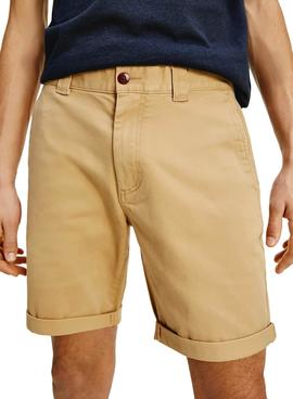 Bermuda Tommy Jeans Scanton Chino Marrón Hombre