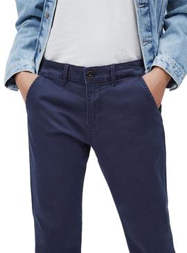 Pantalón Pepe Jeans Maura Azul Marino Para Mujer