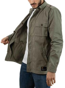 Sobrecamisa Klout Sahariana Verde Para Hombre