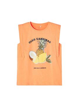Camiseta Name It Jacklin Naranja Para Niña