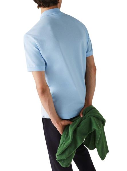 Polo Lacoste Basico Azul Bebe Para Hombre