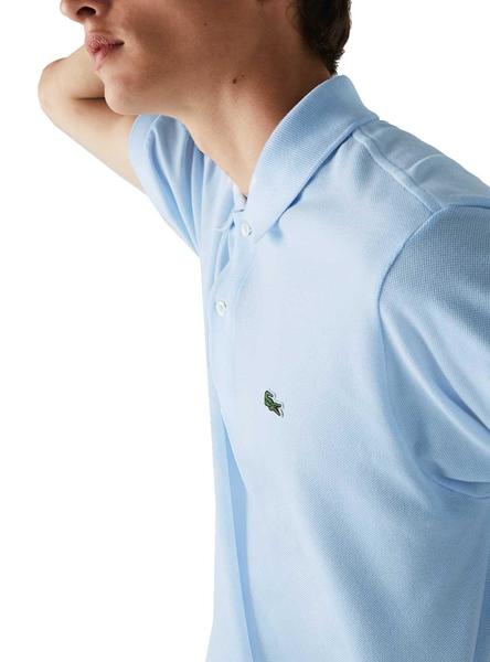Polo Lacoste Basico Azul Bebe Para Hombre
