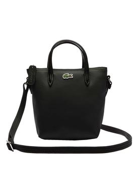 Bolso Lacoste Petit Piqué Negro Para Mujer