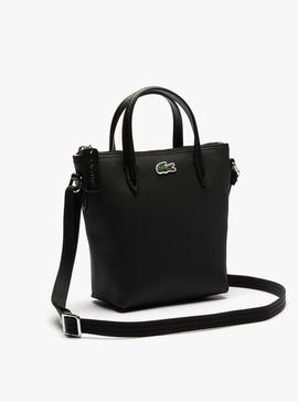 Bolso Lacoste Petit Piqué Negro Para Mujer