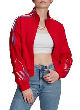 Chaqueta Adidas Tracktop Rojo Para Mujer