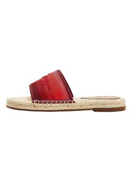 Sandalias Tommy Hilfiger Gradient Mule Rojo Mujer