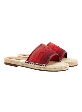 Sandalias Tommy Hilfiger Gradient Mule Rojo Mujer