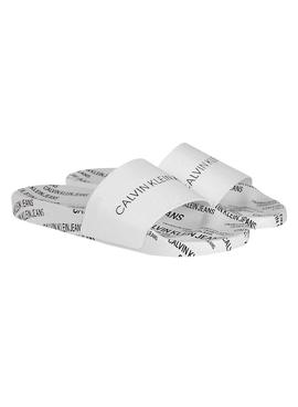 Chanclas Calvin Klein Institutional Blanco Hombre