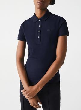 Polo Lacoste Basic Azul Marino para Mujer