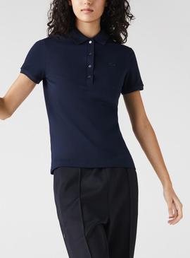 Polo Lacoste Basic Azul Marino para Mujer