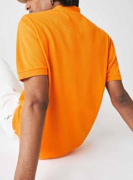 Polo Lacoste Básico Naranja Para Hombre