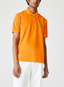 Polo Lacoste Básico Naranja Para Hombre