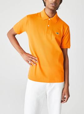 Polo Lacoste Básico Naranja Para Hombre