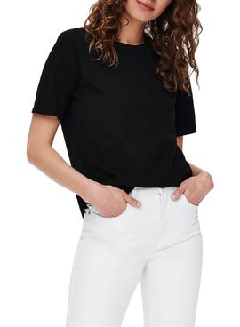 Camiseta Only Only Life Negro Para Mujer