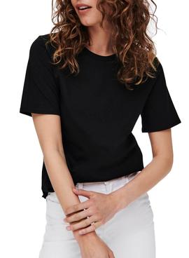 Camiseta Only Only Life Negro Para Mujer