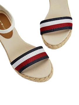 Sandalias Tommy Hilfiger Shimmery Ribbon Blanco