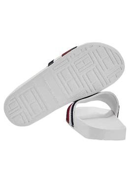 Chanclas Tommy Jeans Shimmery Blanco Para Mujer