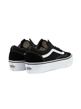 Zapatillas Vans Old Skool Platform Negro Mujer