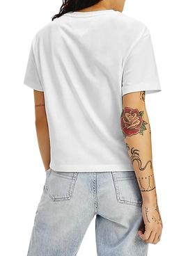 Camiseta Tommy Jeans Badge Tee Blanco para Mujer