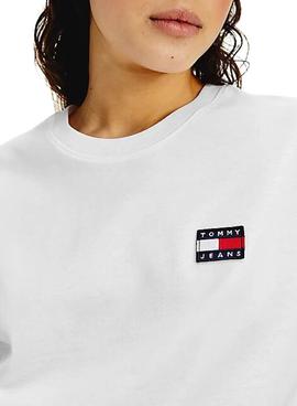 Camiseta Tommy Jeans Badge Tee Blanco para Mujer