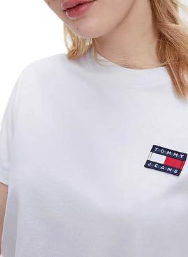 Camiseta Tommy Jeans Badge Tee Blanco para Mujer