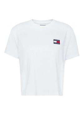 Camiseta Tommy Jeans Badge Tee Blanco para Mujer