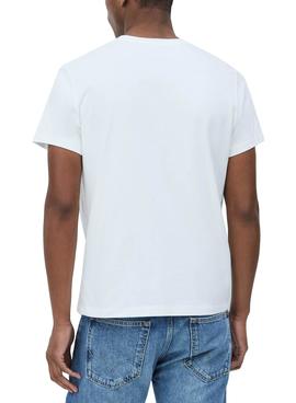 Camiseta Pepe Jeans Dennis Blanco Para Hombre