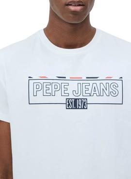 Camiseta Pepe Jeans Dennis Blanco Para Hombre