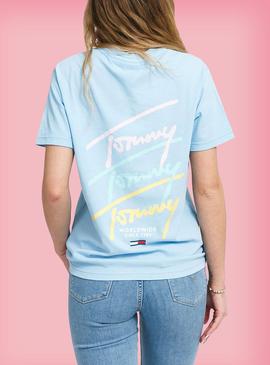 Camiseta Tommy Jeans Pastel Logos Repeat Mujer
